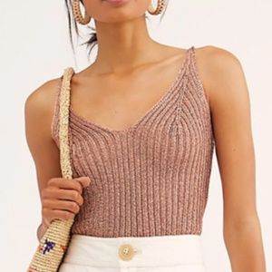 Free People Gold Coast Bodysuit in Rose Size M